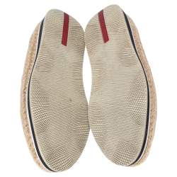 Pre Owned Prada Black Canvas Espadrille Sneakers Size 35.5