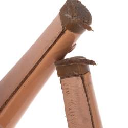 Pre Owned Prada Beige Patent Leather Peep Toe Platform Pumps Size 39