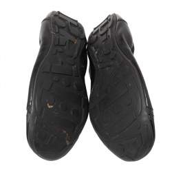 Pre Owned Prada Sport Black Patent Leather Cap Toe Ballet Flats Size 38.5