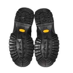 Pre Owned Prada Black Leather and Elastic Ankle Boots Size 37.5