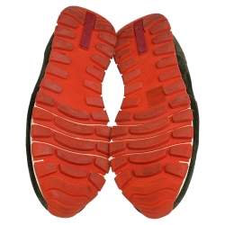 Pre Owned Prada Green Suede Slip on Sneakers Size 37.5