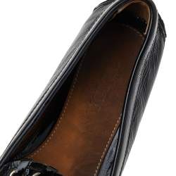 Prada Black Patent Leather Studded Slip On Loafers Size 36