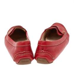 Prada Red Leather Slip on Loafers Size 37.5