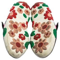 Pre Owned Prada Pink/Black Fabric Velcro Low Top Sneakers Size 37