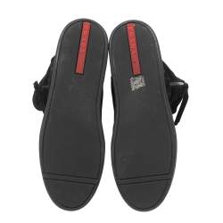 Pre Owned Prada Black Suede Zip Mild Calf Boots Size 39.5