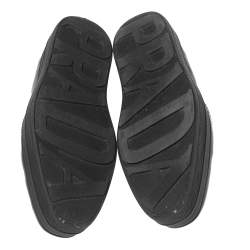 Pre Owned Prada Black Patent Brogue Leather Platform Derby Size 40.5