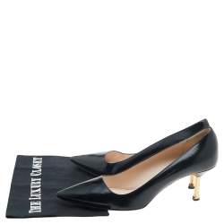 Pre Owned Prada Black Patent Leather Pointed Toe Pumps Size 38