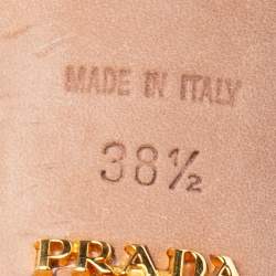 Pre Owned Prada Black Leather D'orsay Pointed-Toe Pumps Size 38.5