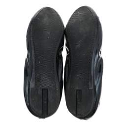 Pre Owned Prada Dark Blue Patent Leather Ballet Flats Size 39