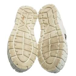 Pre Owned Prada White Nylon Gabardine Low Top Sneakers Size 39.5