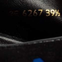 Pre Owned Prada Black/Blue Suede Lace Up Sneakers Size 39.5