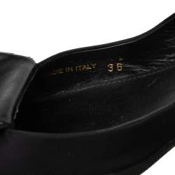 Pre Owned Prada Back Nylon Pointed Toe Slingback Sneaker Pumps Size 36