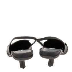 Pre Owned Prada Back Nylon Pointed Toe Slingback Sneaker Pumps Size 36