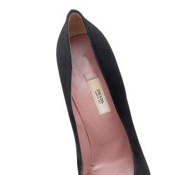 Prada Black Satin Pointed Toe Pumps Size 39.5