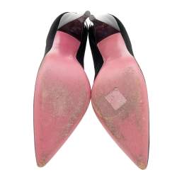 Prada Black Satin Pointed Toe Pumps Size 39.5
