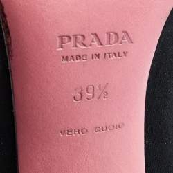 Prada Black Satin Pointed Toe Pumps Size 39.5