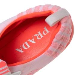 Pre Owned Prada Neon Pink Fabric Cloudbust Sneakers Size 39.5
