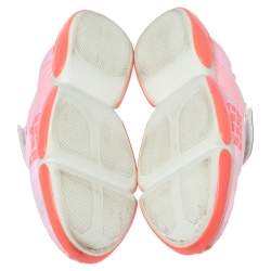 Pre Owned Prada Neon Pink Fabric Cloudbust Sneakers Size 39.5