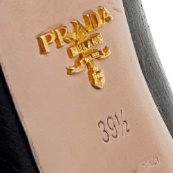 Prada Black Leather Platform Pumps Size 39.5