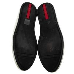 Pre Owned Prada Cream Patent Leather Slip on Sneakers Size 38