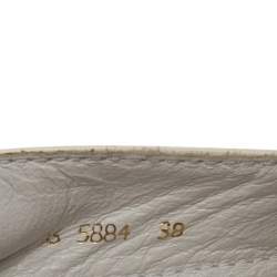 Pre Owned Prada Cream Patent Leather Slip on Sneakers Size 38