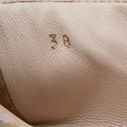 Pre Owned Prada Beige Patent Leather Bow Scrunch Ballet Flats Size 38