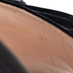 Pre Owned Prada Black Patent Leather Bow Slide Sandals Size 37