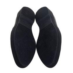 Pre Owned Prada Black Leather Slip-On Sneakers Size 38