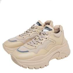 prada beige trainers