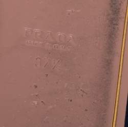 Pre Owned Prada Ink Blue Satin Flat Slides Size 37.5