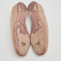 Pre Owned Prada Beige Patent Leather Smoking Slippers Size 40.5