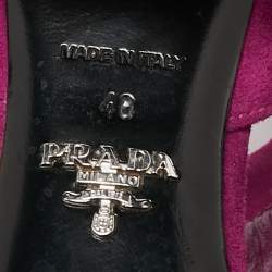 Pre Owned Prada Purple Suede Slingback Sandals Size 40