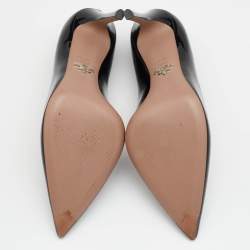 Pre Owned Prada Black Patent Leather Pointed Toe Pumps Size 39.5