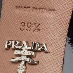 Pre Owned Prada Black Patent Leather Pointed Toe Pumps Size 39.5