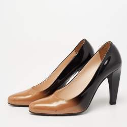 Pre Owned Prada Two-Tone Ombre Patent Leather Pumps Size 37