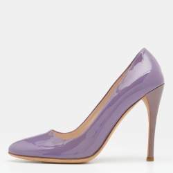 Pre Owned Prada Lilac Patent Leather Pumps Size 38