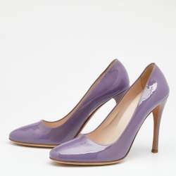 Pre Owned Prada Lilac Patent Leather Pumps Size 38