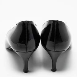 Pre Owned Prada Black Patent Leather Pointed Toe Pumps Size  36