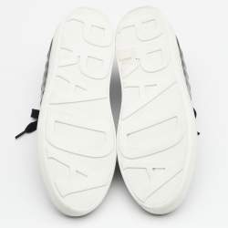 Pre Owned Prada Black Quilted Leather Low Top Sneakers Size 38
