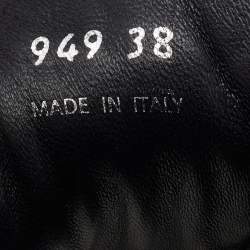 Pre Owned Prada Black Quilted Leather Low Top Sneakers Size 38