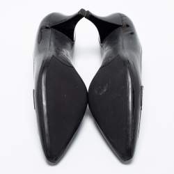 Pre Owned Prada Black Patent Leather Loafer Pumps Size 40.5