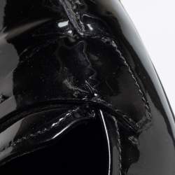 Pre Owned Prada Black Patent Leather Loafer Pumps Size 40.5