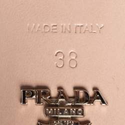 Pre Owned Prada White Leather Slingback Pumps Size 38