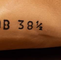 Pre Owned Prada Gold Leather Bow Slip-On Loafers Size 38.5