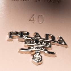 Pre Owned Prada Black Saffiano Leather Block Heel Platform Sandals Size 40