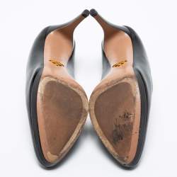 Pre Owned Prada Black Vernice Saffiano Leather Platform Pumps Size 39