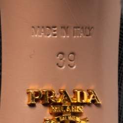 Pre Owned Prada Black Vernice Saffiano Leather Platform Pumps Size 39