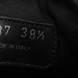 Pre Owned Prada Black Sequin Double Wheel Platform Sneakers Size 38.5