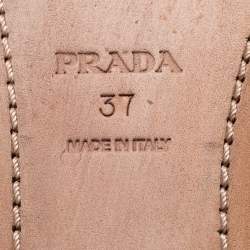 Pre Owned Prada Black Suede Cutout Sandals Size 37