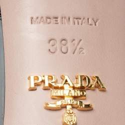 Pre Owned Prada Black Patent Leather Bow Pointed Toe Pumps Size 38.5